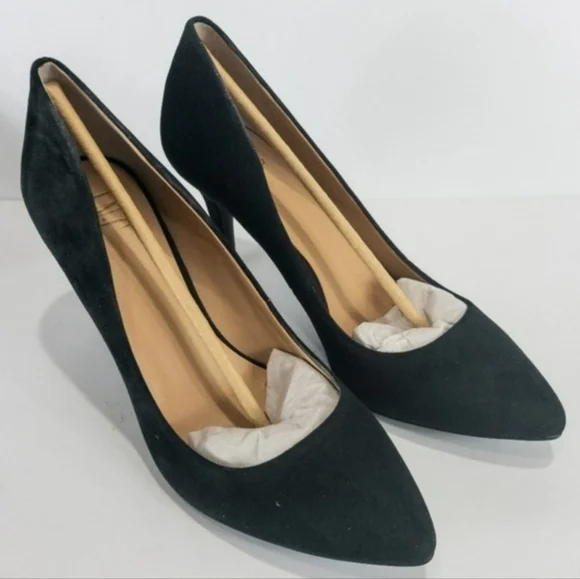 INC International Concepts Zitah Mid Heel Pumps Black Suede 10 - Picture 6 of 8